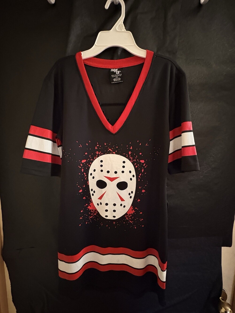 Friday The 13th Jason Voorhees Hockey Jersey Dress Costume Cosplay Size Medium